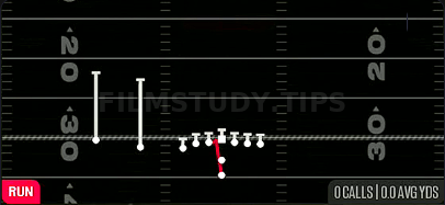HB Zone WK — Run play diagram