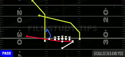 PA Boot Slide — Pass play diagram
