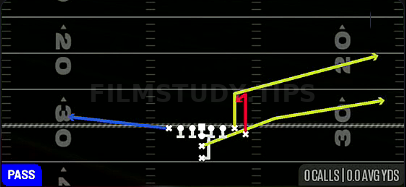 PA Spot — Pass play diagram