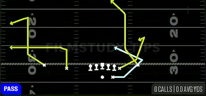MTN HB Angle — Pass play diagram