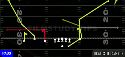 Shock H Option — Pass play diagram