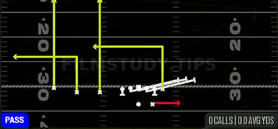HB Slip Screen — Pass play diagram