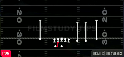 HB Mid Draw — Run play diagram