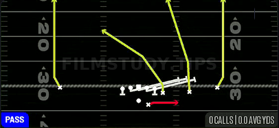 HB Slip Screen — Pass play diagram
