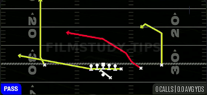 PA Slot Cross — Pass play diagram