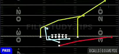 DBL MTN PA Sprint HB Flat — Pass play diagram