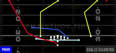 MTN Jet PA HB Wheel — Pass play diagram