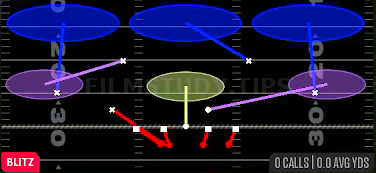 DB Blitz Tex 3 — Blitz play diagram