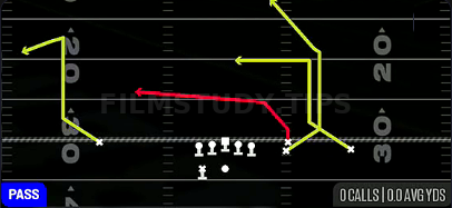 WR Cross — Pass play diagram