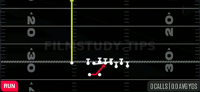 HB Base — Run play diagram