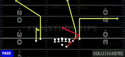 Texas Smash — Pass play diagram