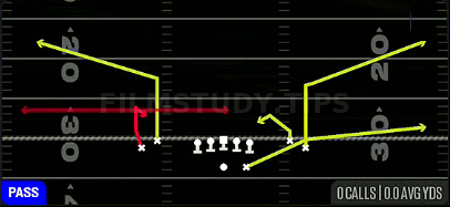 Spot X Option — Pass play diagram