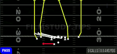 HB Slip Screen — Pass play diagram