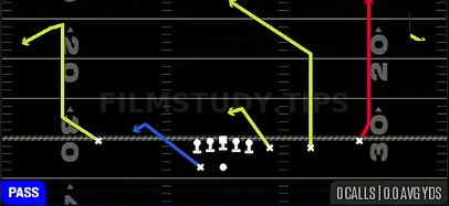 Slot 2 Buc — Pass play diagram