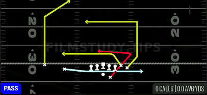 Jet HB Angle — Pass play diagram