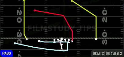 Orbit PA Cross — Pass play diagram