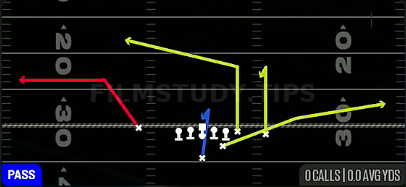 WR Out — Pass play diagram