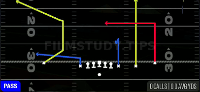 Dagger — Pass play diagram