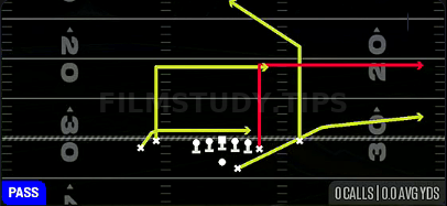 Flood Drive — Pass play diagram