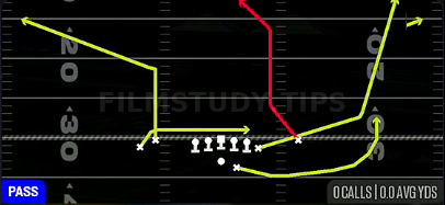 Switch WR Drag — Pass play diagram