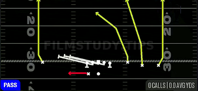 HB Slip Screen — Pass play diagram