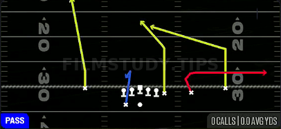 Slot Out — Pass play diagram