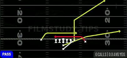 PA Spider Mesh — Pass play diagram