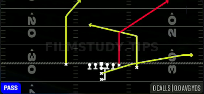 PA TE Leak — Pass play diagram