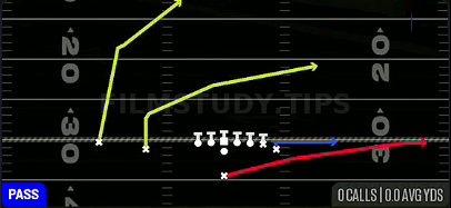PA Sprint HB Flat — Pass play diagram