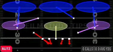 DB Blitz Tex 3 — Blitz play diagram
