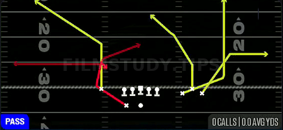 83 HB Choice — Pass play diagram