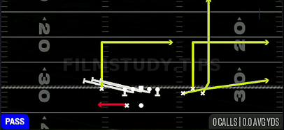 HB Slip Screen — Pass play diagram