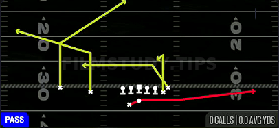 Fork H Traffic — Pass play diagram