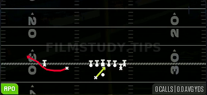 RPO Zone Read Bubble — RPO play diagram