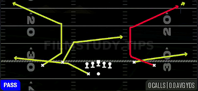 Corner Strike — Pass play diagram