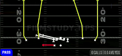 HB Slip Screen — Pass play diagram