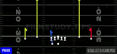 Hitch Seam — Pass play diagram