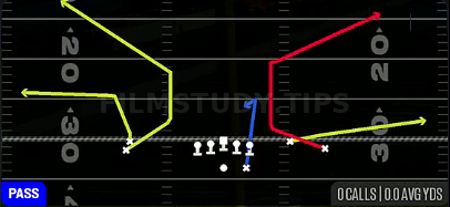 Corner Strike — Pass play diagram