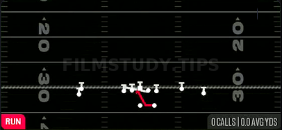HB Quick Base — Run play diagram