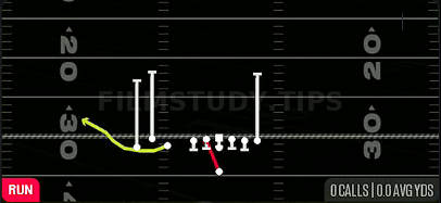 HB Pump Draw — Run play diagram