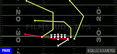 PA Boot Slide — Pass play diagram