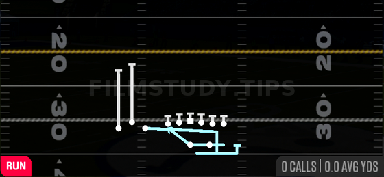 Boomerang HB Off Tackle — Run play diagram