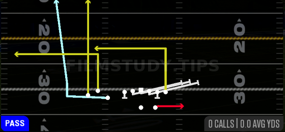 MTN HB Slip Screen — Pass play diagram