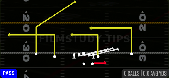 HB Slip Screen — Pass play diagram