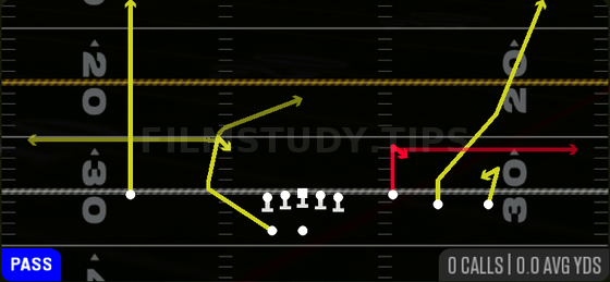 Shock H Option — Pass play diagram