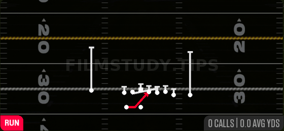 HB Base — Run play diagram