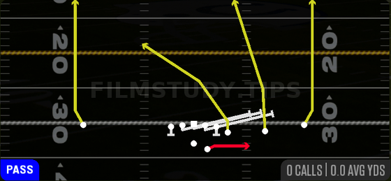 HB Slip Screen — Pass play diagram