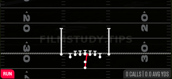 HB Dive — Run play diagram