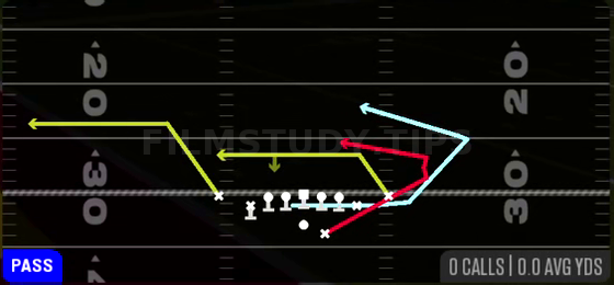 MTN Return H-Trail — Pass play diagram