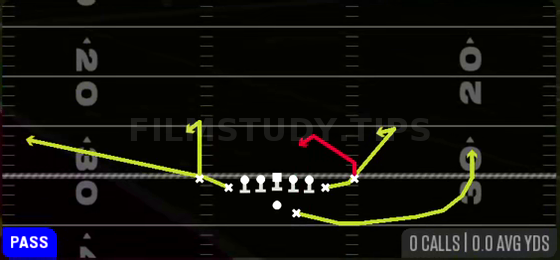 Spacing Switch — Pass play diagram